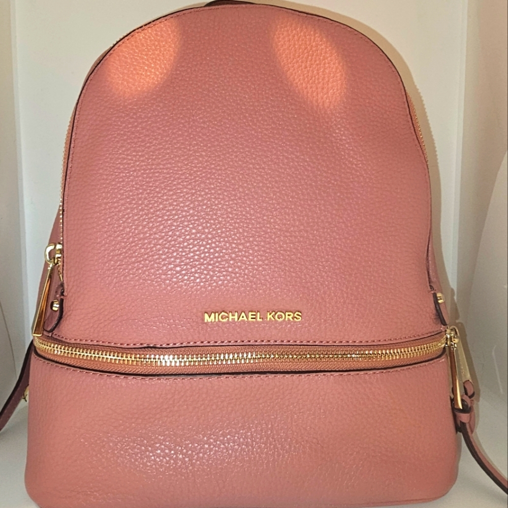 Michael Kors Pink Leather Backpack with Tags
